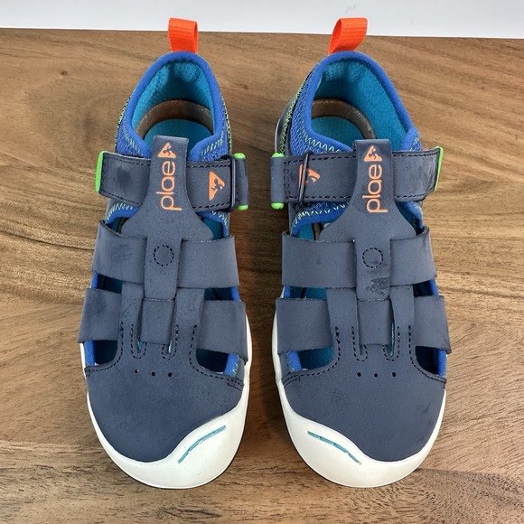 New NIB Little Kids Plae Sam 2.0 Navy Athletic Casual Sandals Shoes Size 12.5 C - Picture 1 of 8